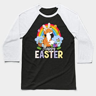 Fennec Fox Happy Easter Eggs Bunny Easter Day Baseball T-Shirt